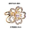 Hebilla para Bufanda de Seda de Alta Gama para Mujer, Hebilla Versátil de Doble Uso para Bufanda, Accesorio de Hebilla para Cinturón de Abrigo Camelia de Moda con Perlas