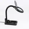 Lupa de Escritorio Lámpara de Escritorio LED Reparación Electrónica Placa Base con Luz Lectura para Personas Mayores 10x Soldadura Lámpara de Trabajo Ajustable