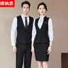 Conjunto de camisa de manga larga y chaleco para hombre y mujer para uniformes del personal de servicio de hotel, sala de billar, juegos de ajedrez y cartas, cine, restaurante, bar