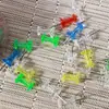 Pin de Corcho para Tablero de Mensajes, Pin de Pintura para Uñas I-Nail Transparente de Colores, Caja de Plástico para Colgar Uñas