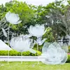 Escultura Grande de Flor Hueca de Acero Inoxidable Flor de Rosa Metálica Iluminación de Arte de Hierro Flor de Loto Adorno de Paisaje Exterior