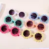 Gafas de Sol Redondas de Flor para Niños Lindas Gafas de Margarita Protección Solar Exterior para Niños Gafas de Sol de Moda Divertidas para Fiesta