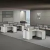 Estación de Trabajo del Personal Escritorio de Computadora Hecho a Medida Muebles de Oficina Escritorio de Cubículo para Cuatro Personas Escritorio Doble Estación de Trabajo Combinación Libre