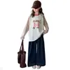Conjunto de otoño para niña 2026: Conjunto de top estilo coreano y pantalones de pierna ancha para uso diario, adecuado para niños mayores