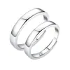 Anillos de Pareja de Moda y Sencillos Estilo Coreano, Anillo Liso Chapado en Oro con Apertura Ajustable, Joyería para Mujer al por Mayor