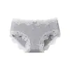 Ropa Interior de Algodón Puro Estilo Bosque Fresco para Niñas Cintura Media 10 Antibacteriana Entrepierna Extendida Borde de Encaje Elástico Algodón Cubre Glúteos Ropa Interior para Mujeres