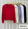 Novo Top Vermelho Outono 2024 com Design Único, Estilo de Nicho, Tricô Inspirado em Chanel para Mulheres, Camiseta Estilosa para Usar por Cima