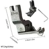 Pie Prensatelas Máquina de Coser Plana Todo Acero Juego de Pies Prensatelas Máquina de Coser Industrial Pie Prensatelas para Dobladillo Enrollado Industrial Combinación Venta al por Mayor