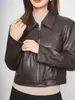 Chaqueta auténtica de cuero genuino Haining para mujer, colección otoño/invierno 2026, estilo coreano, chaqueta de piel de oveja holgada, top de moda