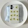 Funda Sencilla de Nueve Cuadrículas de Aguacate Adecuada para Teléfono Móvil Apple 16Promax Iphone15 Celebridad de Internet 14 Coreana 13P