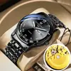 Relógio à Prova d'Água com Calendário Duplo Guangzhou Rui Zhi Yuan Fashion Não Mecânico Varredura Esqueleto Fundo Transparente Relógio Masculino Modelo TikTok