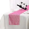 Mantel de tela de encaje moderno y simple decoraciones para bodas y fiestas 30 * 275CM Mesa europea mesa mesa mesa mesa camino de mesa