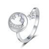 Anillo giratorio de gran venta transfronteriza para aliviar la ansiedad, juego de anillos con apertura y trébol de cuatro hojas, anillo de circonita de descompresión para mujeres, venta al por mayor