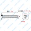316 aço inoxidável cabeça contra-afundada Torx parafuso M3-M4M5M6M8-M12 flor tipo antirroubo cabeça plana parafuso GB2673