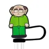 Tapa de Paja Temática de South Park Transfronteriza Universal 10mm Dibujos Animados Reutilizable Tapón para Popote a Prueba de Polvo