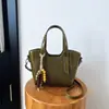 Bolso de Mano Tejido para Mujer Shuai Mi Jia 2026 Otoño Nuevo de Moda Bolso Cubo de Hombro Cruzado