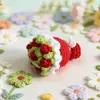 Producto Terminado Tejido a Crochet: Llavero Colgante Flor de Rosa de Hilo, Adorno de Girasol, Regalo para Niñas, Artículos Pequeños para Venta en Puesto