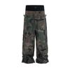 Grailz Project Vibe Calça Cargo Camuflada com Recortes Três Cinturas Silhueta Desgastada Calça com Múltiplos Bolsos de Aba Calça