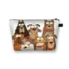 2025 Cross-Border Teum Cachorrinho Fofo Armazenamento Portátil Passeio Feminino Bolsa de Cosméticos Material Poliéster Bolsa para Armazenamento de Artigos de Higiene Pessoal