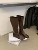 Botas longas de salto alto versáteis e elegantes estilo coreano para mulheres, coleção nova outono/inverno 2026 da moda, botas longas emagrecedoras e versáteis