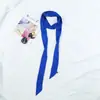 Bufanda de Seda Delgada Estrecha Larga Monocromática de Amazon Transfronteriza Bufanda Pequeña de Color Sólido de Gama Alta Cinta Versátil Estilo Coreano para Bolso