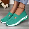 Sapatos Femininos, Sapatos de Verão Respiráveis da Moda, Tênis Casuais Slip-On de Solado Macio com Tela, Venda Direta da Fábrica