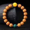 Pulsera de Cuentas de Cabeza de Mono de Material Llama de Dragón Premium, Cuentas Perfectamente Redondas Brillantes, Pulsera Budista Suave Envuelta en el Dedo para Hombre Retorcida a Mano Venta al por Mayor