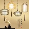 Nueva lámpara de araña vintage de hierro estilo chino con forma de jaula para pájaros, luces para restaurante, mesa de bar, casa de té creativa, tienda de ollas calientes, linterna, lámparas sencillas