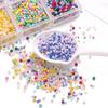 Contas de arroz de vidro colorido de 2 mm artesanais DIY brincos caseiros pulseira colar contas soltas acessórios de joias pacote de material para venda rápida
