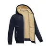 Chaqueta de Terciopelo de Cordero Cárdigan para Hombre Sudadera con Capucha para Hombre Chaqueta de Terciopelo Cálida de Invierno Chaqueta para Hombre Ropa Exterior Deportiva y de Ocio para Hombre