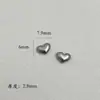 Superficie Lisa Pequeño Corazón de Melocotón Suministros de Fábrica Nuevo Corazón de Melocotón con Forma de Corazón DIY Material de Acero Inoxidable Accesorios Colgantes Pendientes Collares