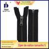 Não. Zíper de Cobre com Dentes de Níquel Preto 5/7 com Ponta Aberta para Bolsas, Mochilas, Necessaires, Zíper com Ponta Aberta Galvanizado para Malas