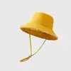 Sombrero de Pescador de Ala Ancha Lavado de Verano Jacquemus con Flecos y Correa, Estilo Igual al de Hyuna, Sombrero de Sol para Mujer con Protección Solar