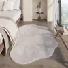 Alfombra de imitación cachemir de forma irregular de lujo ligero estilo italiano, gruesa y resistente al desgaste, para dormitorio, alfombra de noche a prueba de frío, alfombra para sofá y mesa de centro de sala de estar