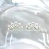 Astmf-13 Aleación de Titanio Color Dorado 5 Pendientes de Circonita Corte Marqués G23 Titanio Rosca Interna Joyería para Perforación de Labios Cabeza