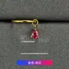 Brincos de Liga de Titânio F136 com Design de Borda de Gota d'Água, Incrustados com Zircônia 5A, Pingente de Argola para Osso da Orelha, Joia de Piercing de Titânio G23