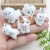 Llavero de Animal Corgi Lindo de Dibujos Animados 3D con Terciopelo de Resina, Accesorios DIY para Teléfono Móvil, Materiales y Piezas de Colgante Pequeño