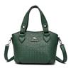Bolsa de Mão Nova Moda 2026 em Couro Macio, Bolsa Cesta, Bolsa de Ombro Único Transversal, Padrão de Pedra, Bolsa para Mãe de Meia-Idade