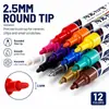 Caneta de retoque cerâmica 2,5mm, 12 cores disponíveis, à prova d'água, marcador especializado para reparar arranhões em azulejos, vasos sanitários e banheiras