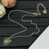2024 Novo Estilo Chanel Colar Coração Cravejado de Diamantes Duplo C Colar Clássico da Moda Elegante Gargantilha Chanel