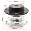 Herramienta universal de liberación rápida para volante de carreras de aleación de aluminio, ideal para modificaciones de automóviles y para un desmontaje rápido.