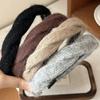 Diadema Coreana Nueva de Moda de Terciopelo Suave de Felpa, Diadema Trenzada Tejida para Mujer, Diadema de Calle Suave y Versátil