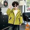 Ropa de Invierno para Niños Parka con Mangas Estampadas de Piel de Conejo Estilo Coreano Chaqueta con Capucha Forrada de Felpa Ropa al por Mayor para Niños Pequeños y Niños