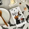 Amazon transfronterizo temu venta caliente Feliz Halloween Halloween HEY boo calabaza blanco y negro paño de cocina