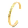 Pulsera Nueva de Acero de Titanio con Patrón de Piedra Transfronteriza Europea y Americana, Pulsera Abierta en Forma de C de Gama Alta para Hombres y Mujeres, Accesorios de Joyería de Mano Personalizados