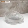 Prato de Frutas Leve de Luxo Padrão Criativo de Geleira Hotel Casa Prato de Cuspir Ossos Mesa de Jantar Popular na Internet Conjunto de Pratos Pequenos para Desktop Prato de Frutas Transparente