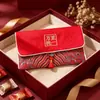 Novos Modelos 2026 Envelopes Vermelhos de Casamento, Envelopes Vermelhos de Tecido Único para Noivado e Reunião, Grandes Bolsas de Envelope Vermelho Valendo Dezenas de Milhares de Yuan