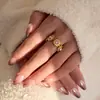Anillo de Moda Rococo Dulce Fresco Floral Chapado en Oro Real de 18K Europeo y Americano Transfronterizo En Stock al por Mayor Dazan