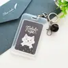 Funda Protectora Transparente de Doble Cara para Tarjeta de Autobús Cáscara Dura Color Puro Campana Titular de Tarjeta Creativo Estudiante Fresco Titular de Tarjeta de Comedor