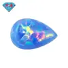 Huagang Gema Pera Sintética Ópalo Ópalo Piedra Suelta Ópalo Artificial Anillo Forma de Gota Fondo Plano Diamante Op74